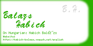 balazs habich business card